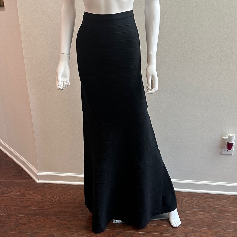 Herve Leger Black Maxi Skirt